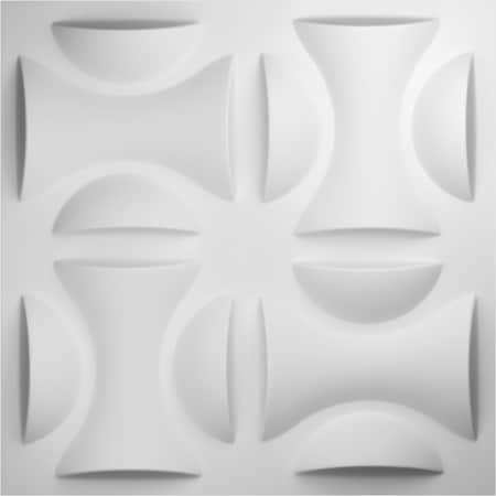 Ekena Millwork 19 5/8in. W x 19 5/8in. H York EnduraWall Decorative 3D Wall Panel Covers, Total 32.1 Sq. Ft., 12PK WP20X20YOWH-CASE-12